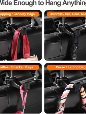 (🔥Hot Sale - 50% OFF) 2 In 1 Car Seat Hooks For Purses And Bags With Phone Holder